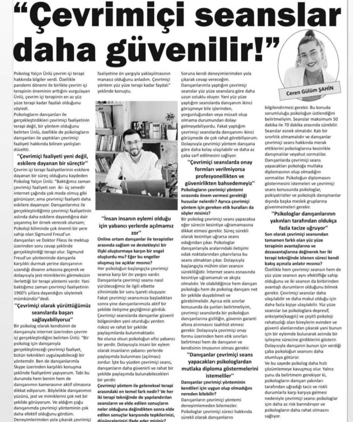 Röportaj Çevrimiçi (Online Seanslar)